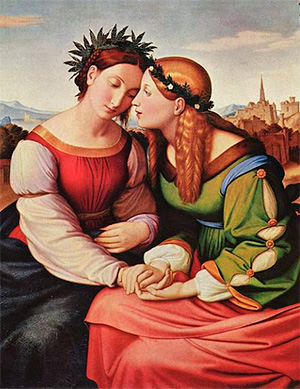 "Italia and Germania" de Johann Friedrich Overbeck 